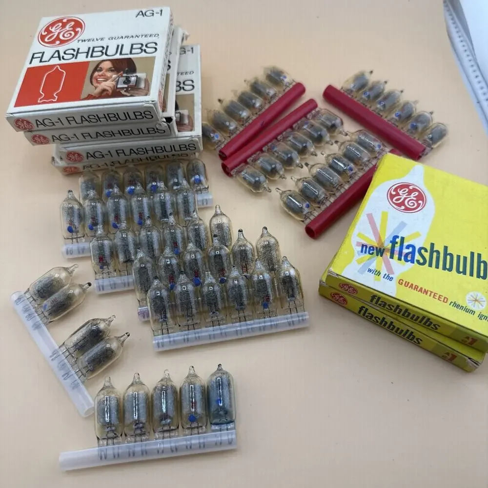 Lot Of 5 Boxes Of GE General Electric 63 Flashbulbs AG-1